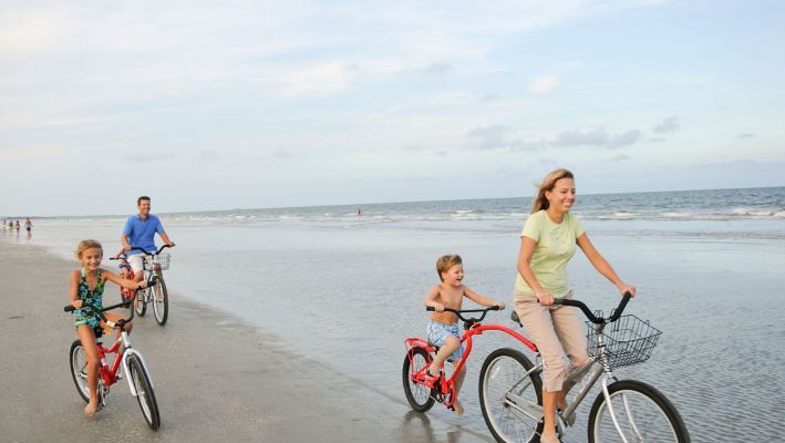 Explore the island's bike-friendly paths and trails